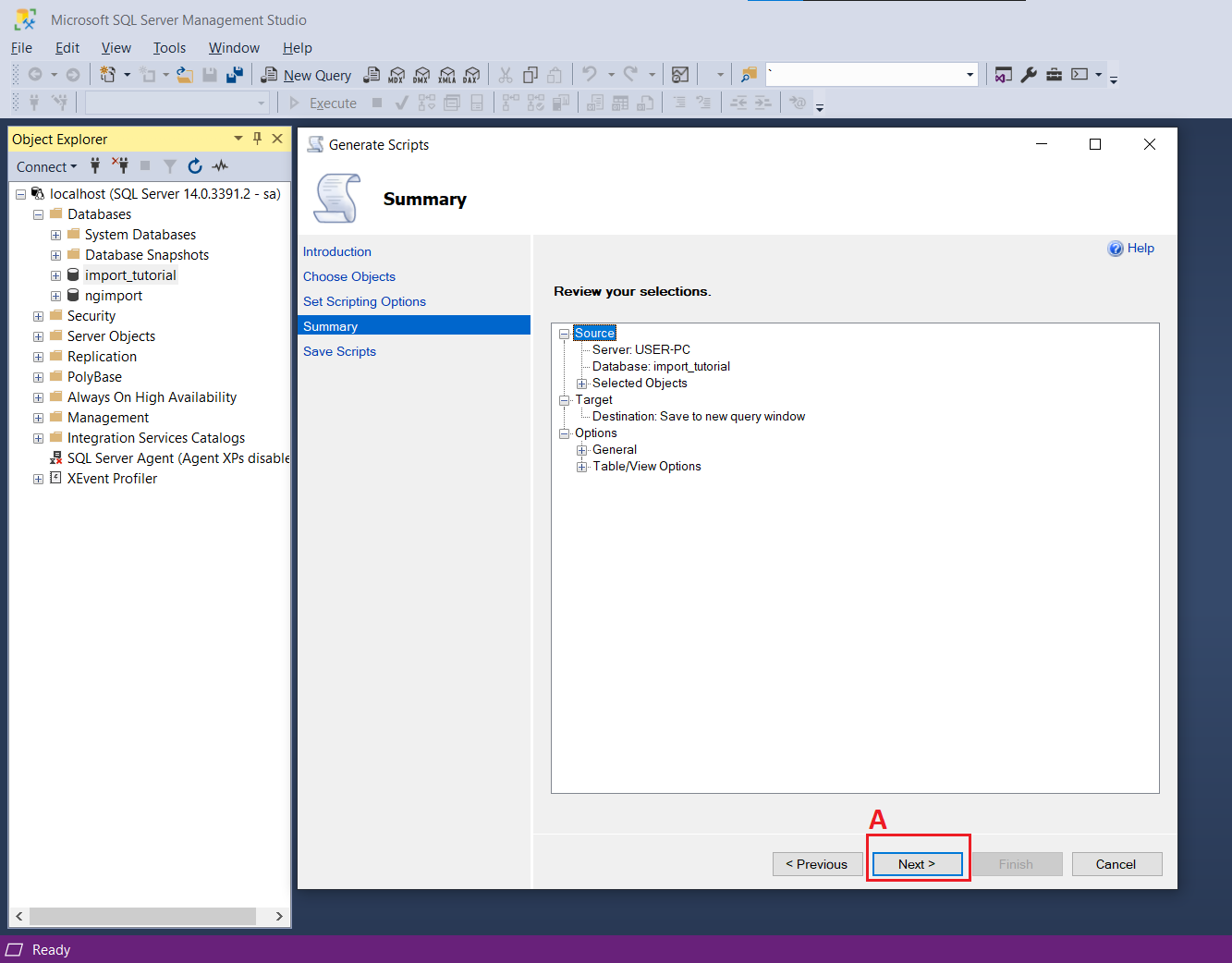 sql server management studio 17 localhost